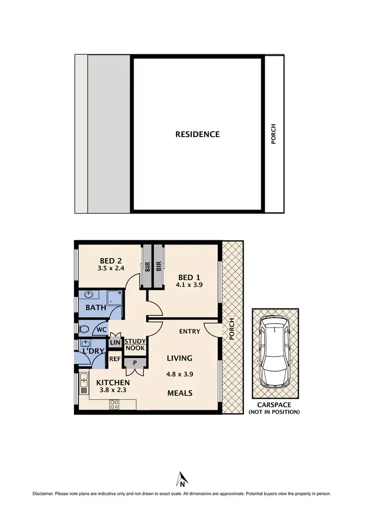 Floorplan of Homely unit listing, 3/83 Speight Street, Thornbury VIC 3071