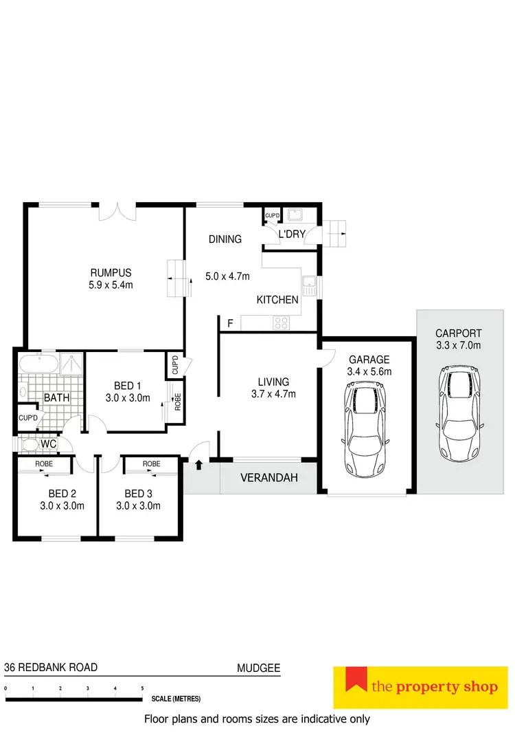Floorplan of Homely house listing, 36 Redbank Road, Mudgee NSW 2850