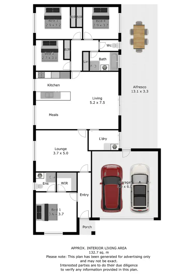 Floorplan of Homely house listing, 15 Derwent Way, Wodonga VIC 3690