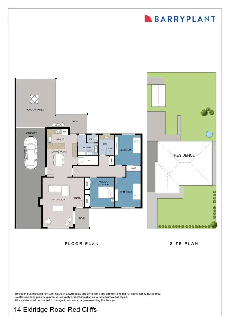 Floorplan of Homely house listing, 14 Eldridge Road, Red Cliffs VIC 3496