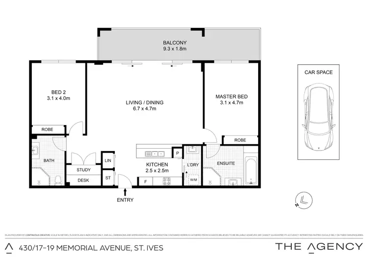 Floorplan of Homely apartment listing, 430/17-19 Memorial Ave, St Ives NSW 2075