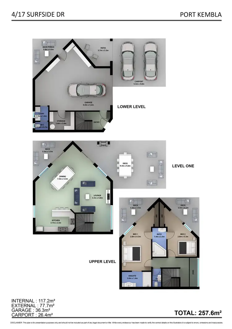 Floorplan of Homely townhouse listing, 4/17 Surfside Drive, Port Kembla NSW 2505