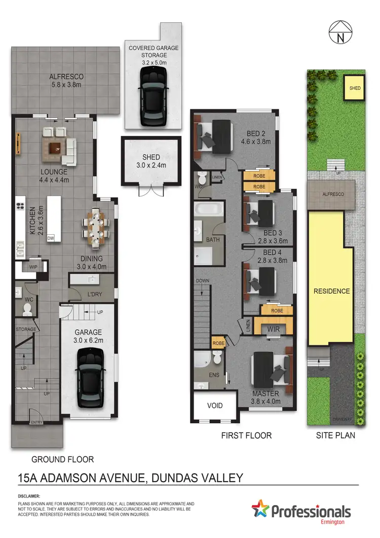 Floorplan of Homely semi-detached listing, 15 Adamson Avenue, Dundas Valley NSW 2117