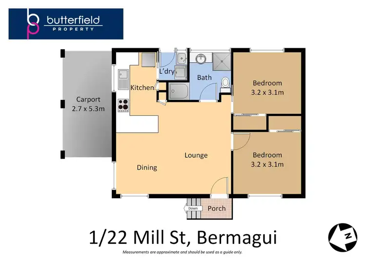 Floorplan of Homely unit listing, 1/22-24 Mill Street, Bermagui NSW 2546