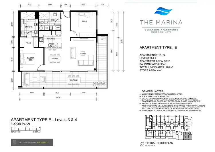 Floorplan of Homely apartment listing, 203/1 Bristol Lane, Mindarie WA 6030