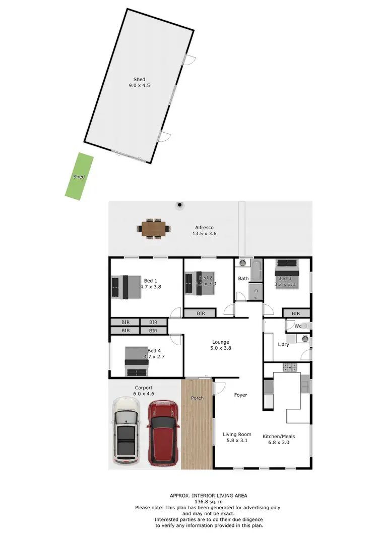 Floorplan of Homely house listing, 5 Prunis Court, Wodonga VIC 3690