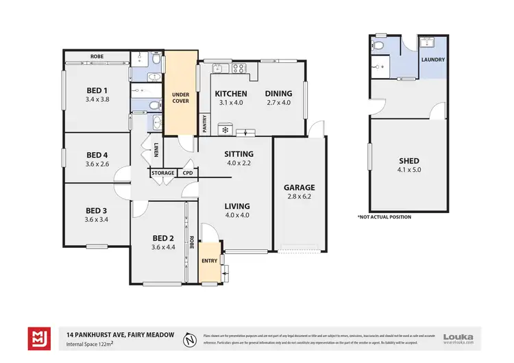Floorplan of Homely house listing, 14 Pankhurst Avenue, Fairy Meadow NSW 2519