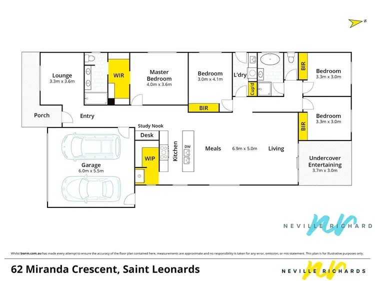 Floorplan of Homely house listing, 62 Miranda Crescent, St Leonards VIC 3223