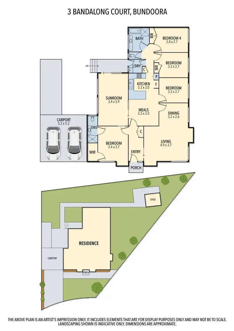 Floorplan of Homely house listing, 3 Bandalong Court, Bundoora VIC 3083