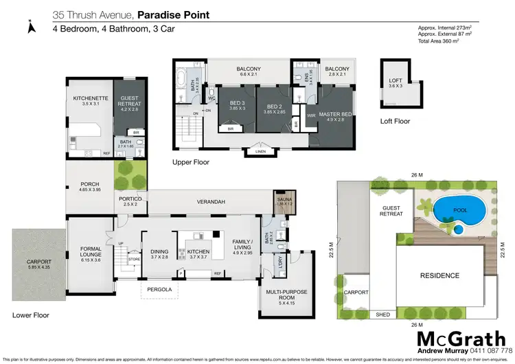 Floorplan of Homely house listing, 35 Thrush Avenue, Paradise Point QLD 4216