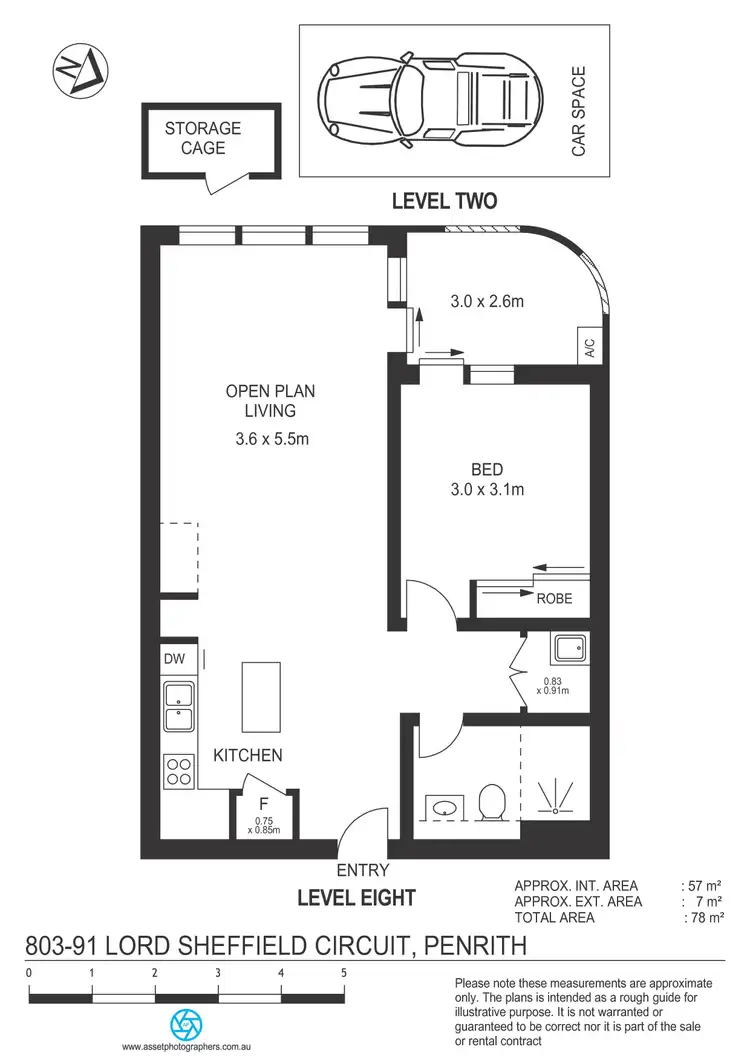 Floorplan of Homely apartment listing, 803/91 Lord Sheffield Circuit, Penrith NSW 2750
