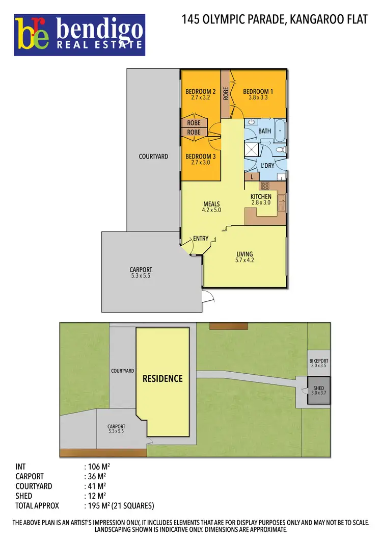 Floorplan of Homely house listing, 145 Olympic Parade, Kangaroo Flat VIC 3555