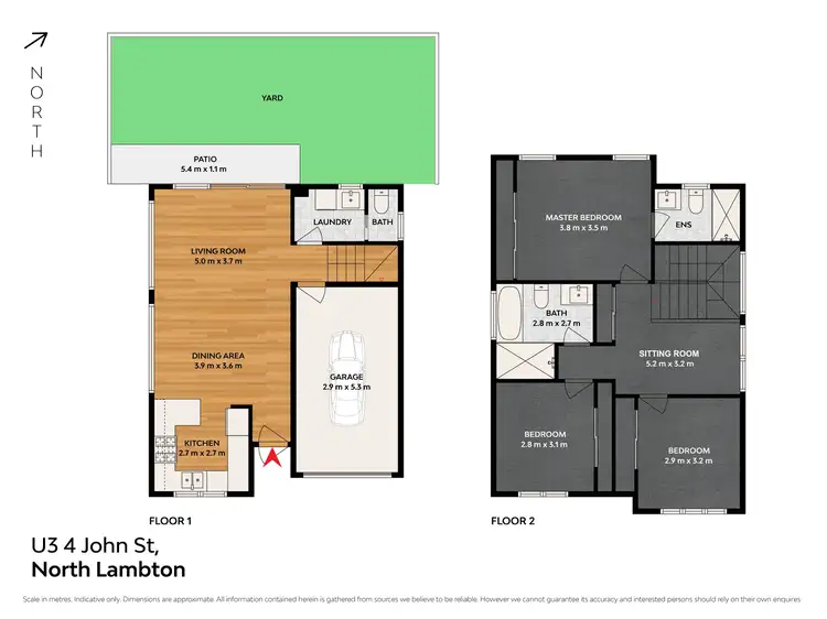 Floorplan of Homely townhouse listing, 3/4 John Street, Wallsend NSW 2287