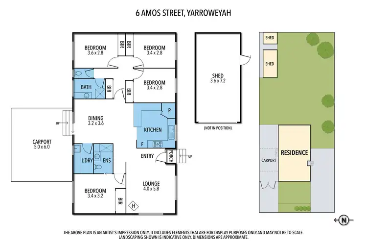 Floorplan of Homely house listing, 6 Amos Street, Yarroweyah VIC 3644