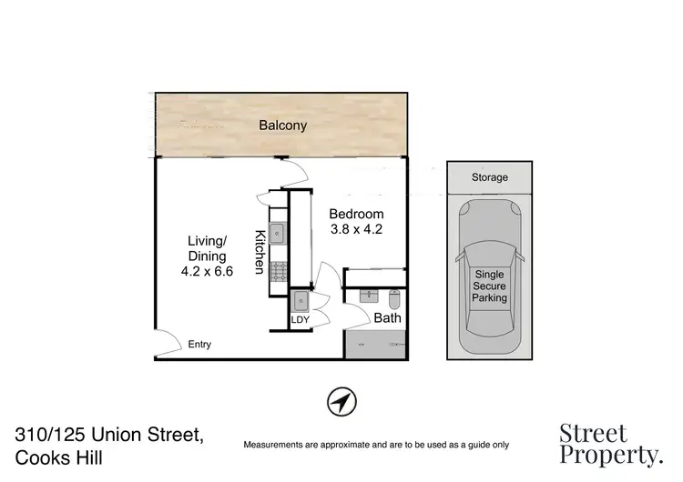 Floorplan of Homely apartment listing, 310/125 Union Street, Cooks Hill NSW 2300