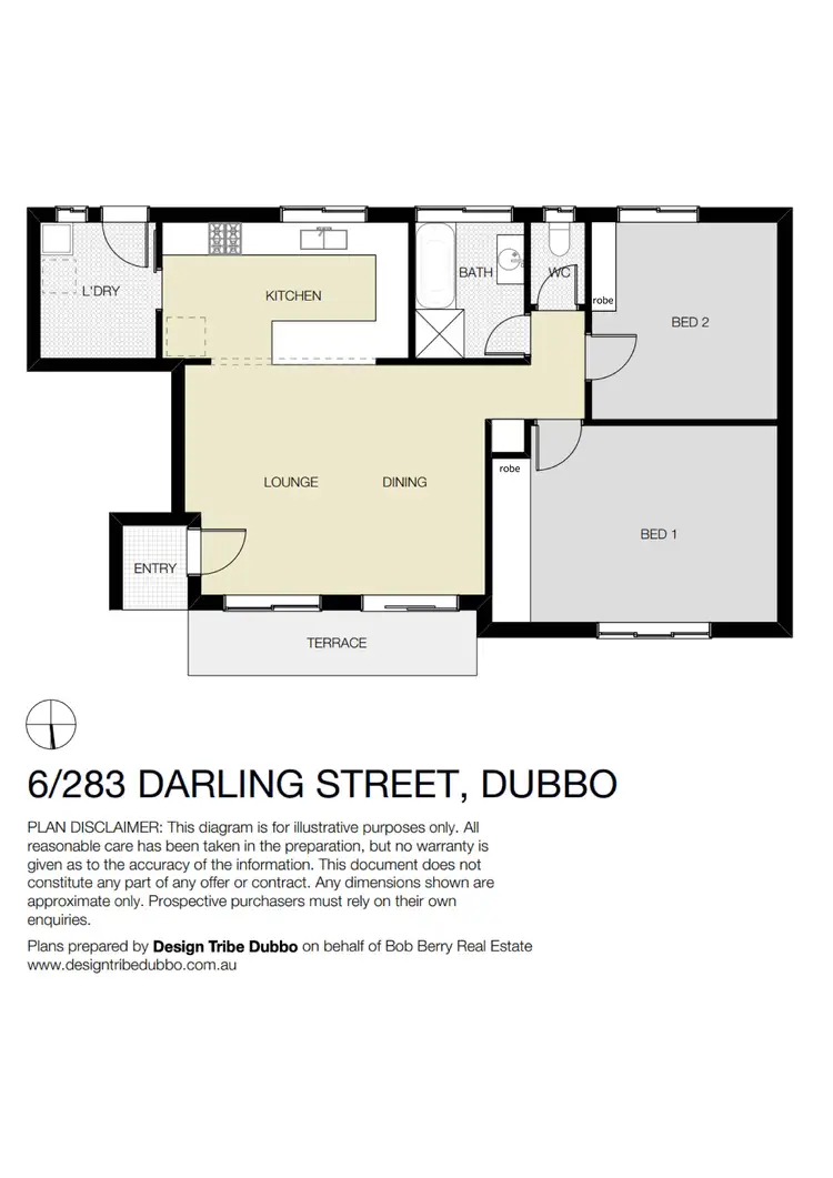 Floorplan of Homely unit listing, 6/283 Darling Street, Dubbo NSW 2830