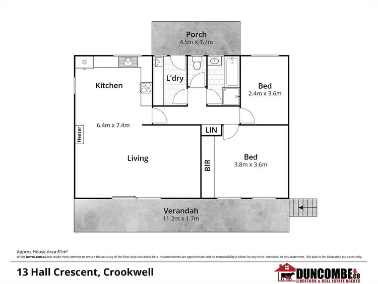 Floorplan of Homely house listing, 13 Hall Crescent, Crookwell NSW 2583