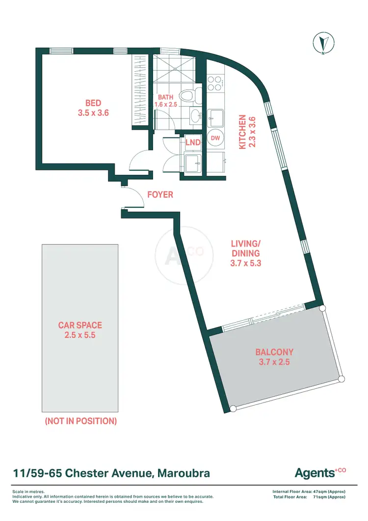 Floorplan of Homely apartment listing, 11/59 Chester Avenue, Maroubra NSW 2035
