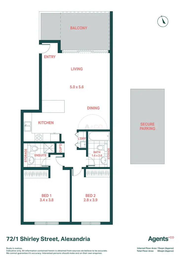 Floorplan of Homely apartment listing, 72/1 Shirley Street, Alexandria NSW 2015