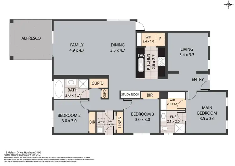 Floorplan of Homely house listing, 15 McLean Drive, Horsham VIC 3400