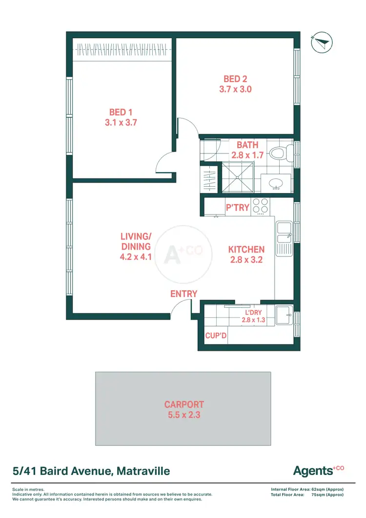 Floorplan of Homely apartment listing, 5/41 Baird Avenue, Matraville NSW 2036