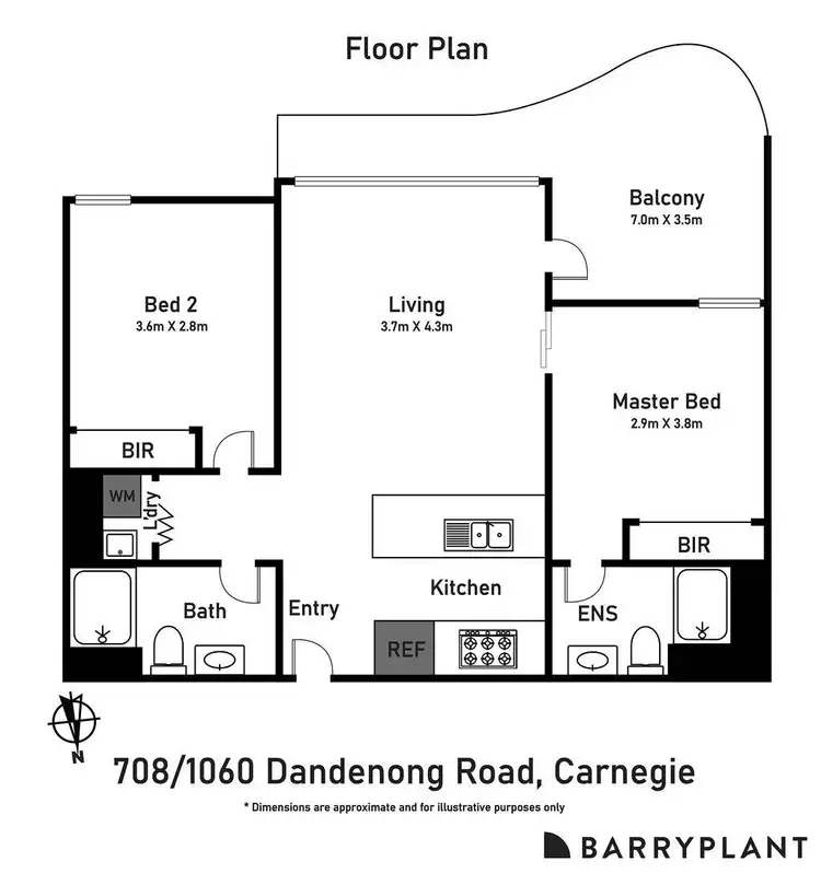 Floorplan of Homely apartment listing, 708/1060 Dandenong Road, Carnegie VIC 3163