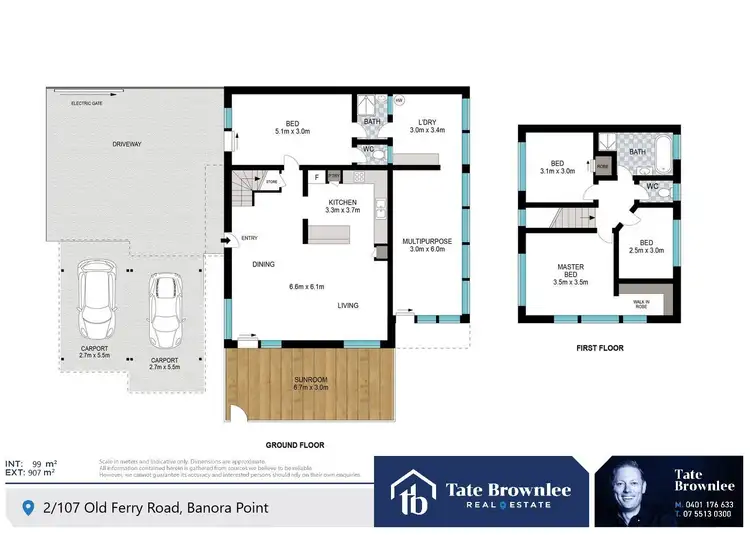 Floorplan of Homely unit listing, 2/107 Old Ferry Road, Banora Point NSW 2486