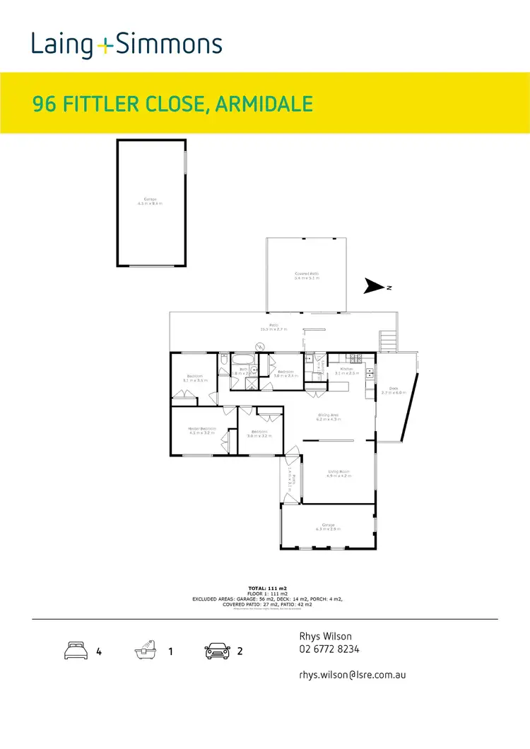 Floorplan of Homely house listing, 96 Fittler Close, Armidale NSW 2350