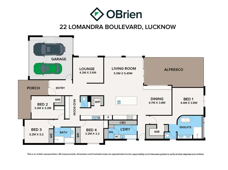 Floorplan of Homely house listing, 22 Lomandra Boulevard, Lucknow VIC 3875
