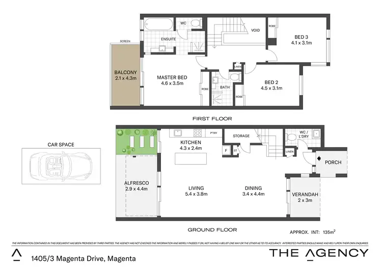 Floorplan of Homely townhouse listing, 1405/3 Magenta Drive, Magenta NSW 2261