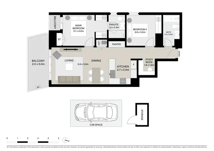 Floorplan of Homely apartment listing, 705/11 Hassall Street, Parramatta NSW 2150