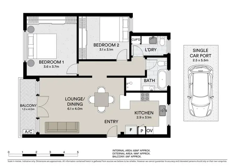 Floorplan of Homely apartment listing, 3/366 Great North Road, Abbotsford NSW 2046