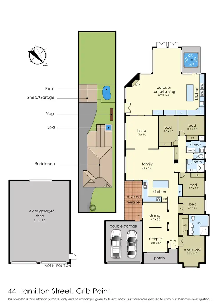 Floorplan of Homely house listing, 44 Hamilton Street, Crib Point VIC 3919