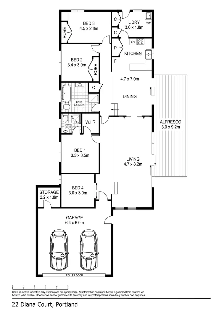 Floorplan of Homely house listing, 22 Diana Court, Portland VIC 3305
