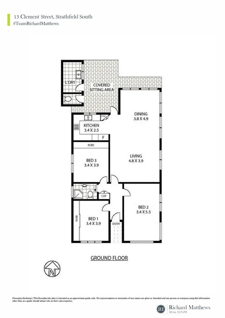 Floorplan of Homely house listing, 13 Clement Street, Strathfield South NSW 2136