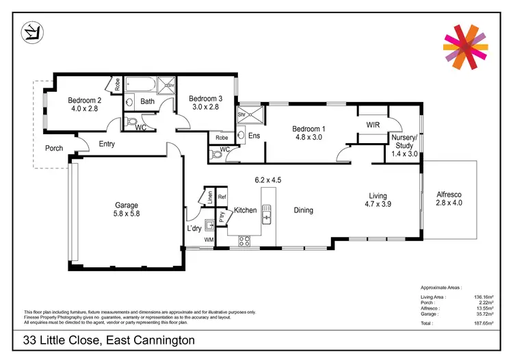 Floorplan of Homely house listing, 33 Little Close, East Cannington WA 6107