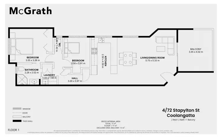 Floorplan of Homely apartment listing, 4/72 Stapylton Street, Coolangatta QLD 4225
