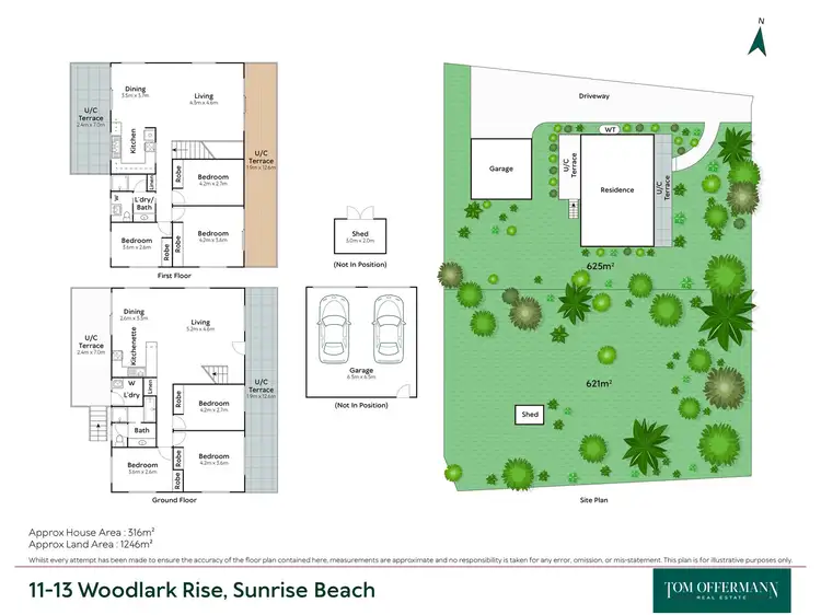 Floorplan of Homely house listing, 11-13 Woodlark Rise, Sunrise Beach QLD 4567