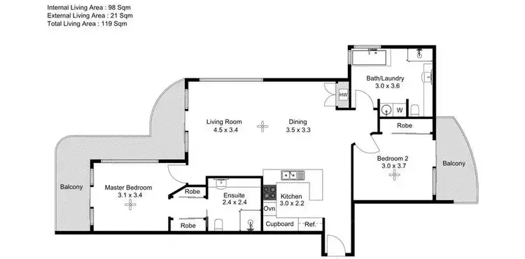 Floorplan of Homely unit listing, 51/140-144 Alexandra Parade, Alexandra Headland QLD 4572