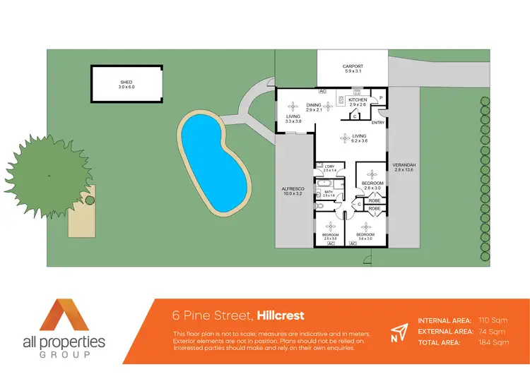 Floorplan of Homely house listing, 6 Pine Street, Hillcrest QLD 4118