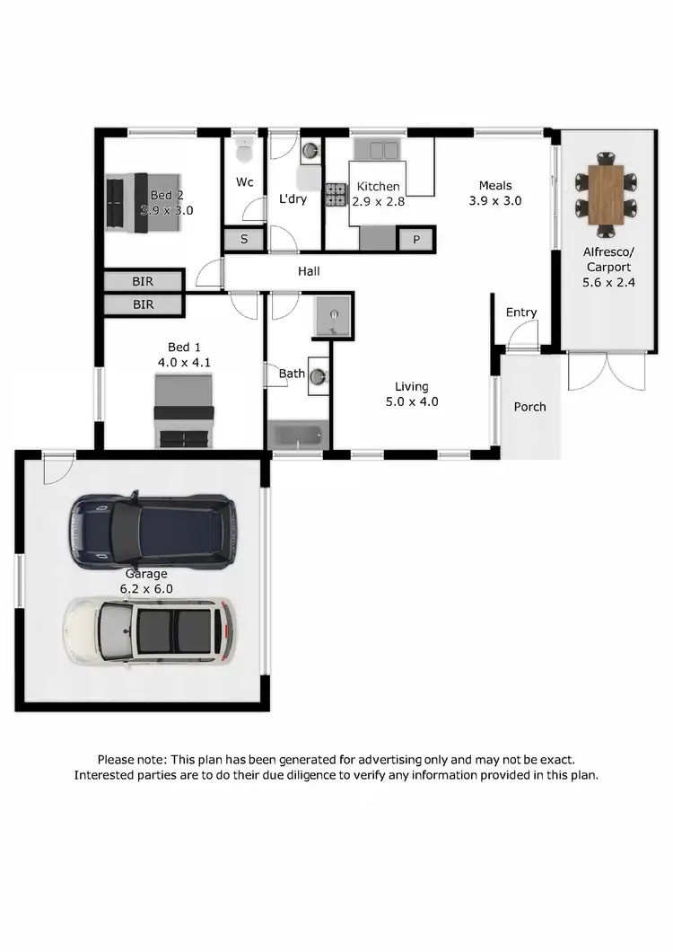 Floorplan of Homely townhouse listing, 2/17 Kurrajong Crescent, West Albury NSW 2640