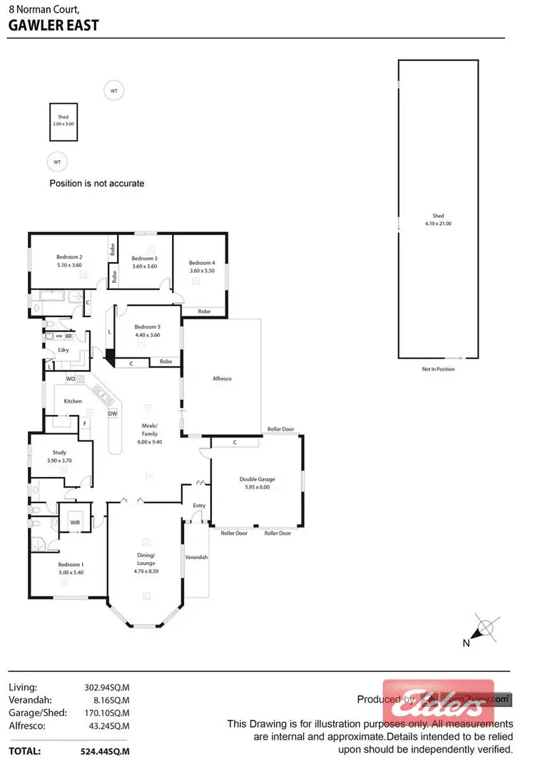 Floorplan of Homely house listing, 8 Norman Court, Gawler East SA 5118