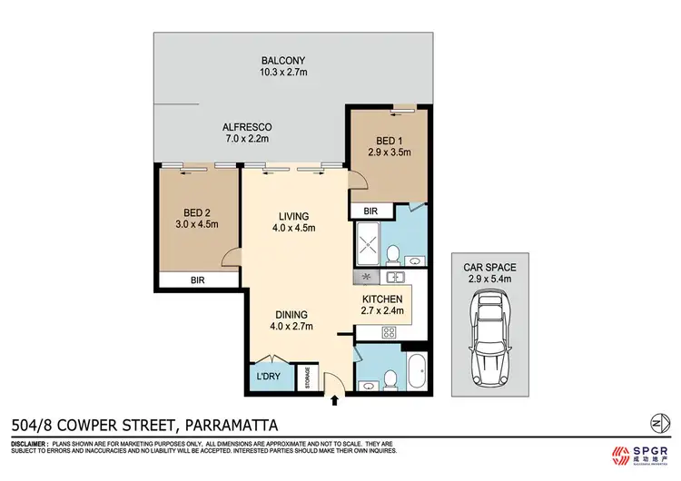 Floorplan of Homely apartment listing, 504A/8 Cowper Street, Parramatta NSW 2150