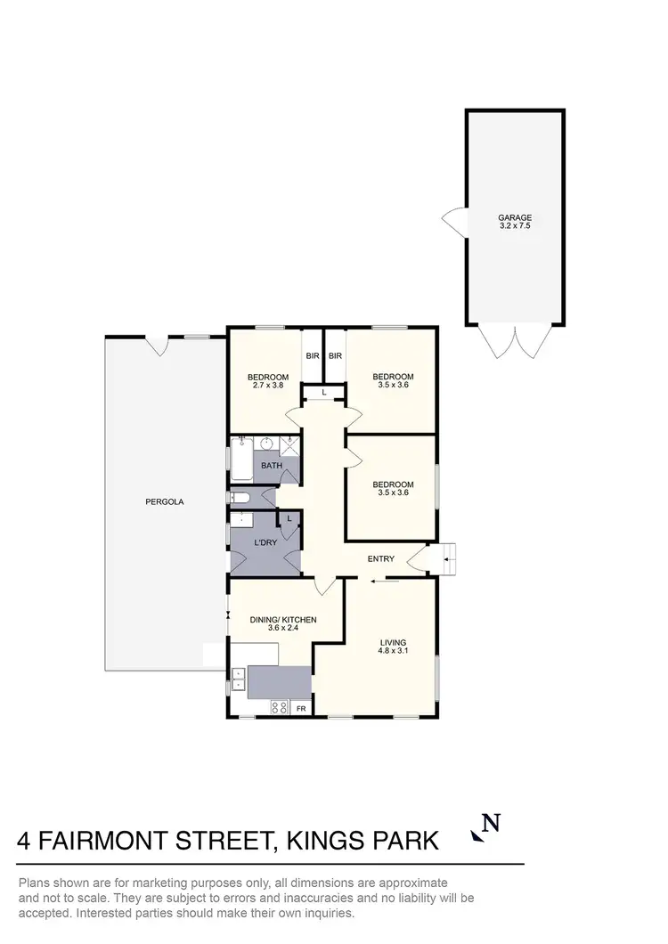 Floorplan of Homely house listing, 4 Fairmont Street, Kings Park VIC 3021