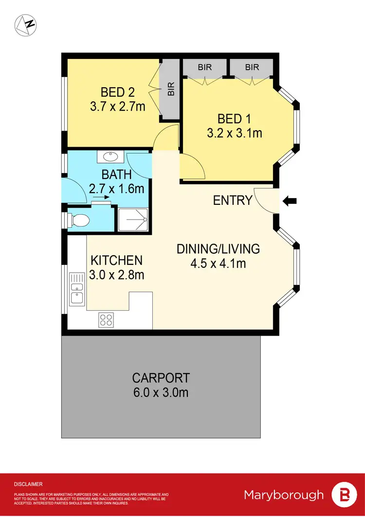 Floorplan of Homely unit listing, 3/191 Park Road, Maryborough VIC 3465