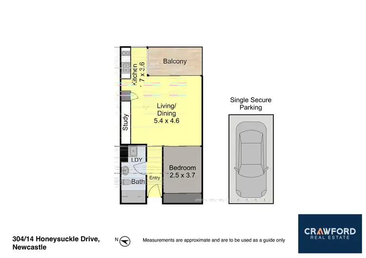Floorplan of Homely apartment listing, 304/14 Honeysuckle Drive, Newcastle NSW 2300