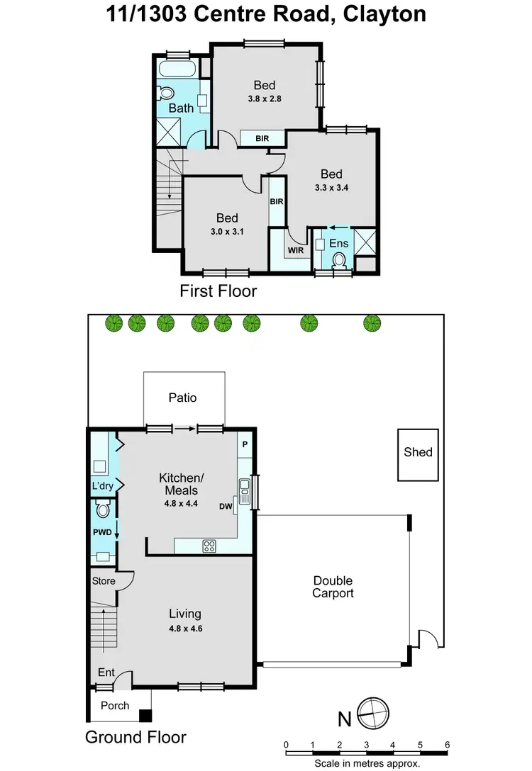 Floorplan of Homely townhouse listing, 11/1303-1305 Centre Road, Clayton VIC 3168