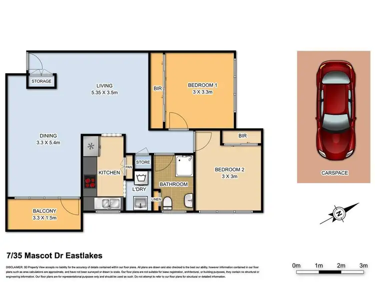Floorplan of Homely apartment listing, 7/35 Mascot Drive, Eastlakes NSW 2018