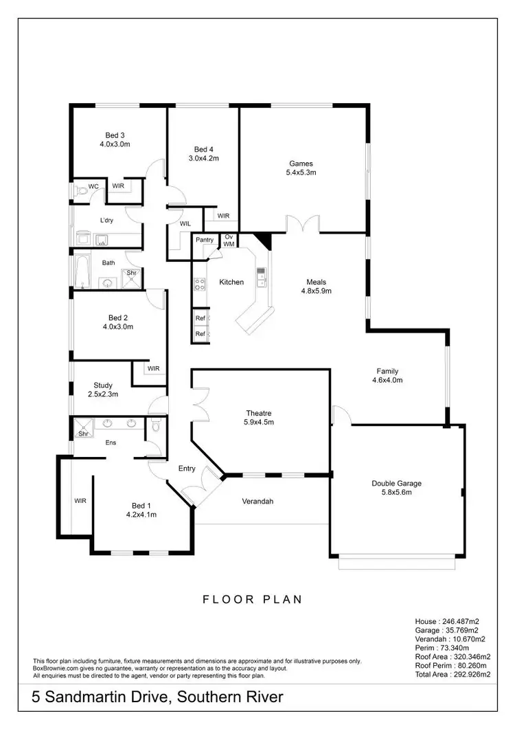 Floorplan of Homely house listing, 5 Sandmartin Drive, Southern River WA 6110