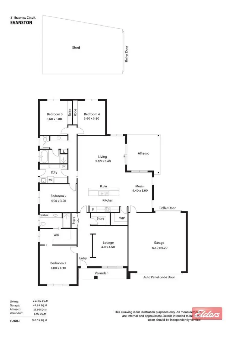 Floorplan of Homely house listing, 31 Braeview Circuit, Evanston SA 5116